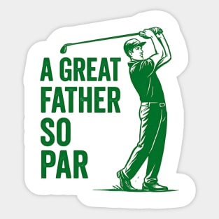 Witty Golf Dad Pun Fathers Day Themed Design Sticker